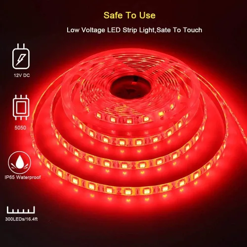Vista 4 de Tiras de luz LED para pontón, luces LED marinas impermeables de 12V 5M/16.4FT para interior de barco, luz de cubierta de barco para pesca nocturna
