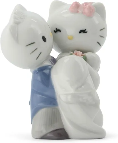 Vista 3 de NAO ¡Hello Kitty se casa! Figura de porcelana de Hello Kitty.