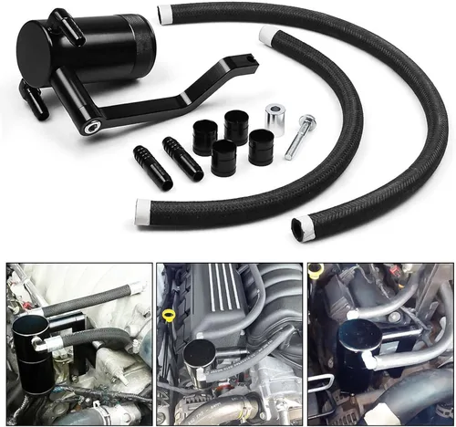 Vista 7 de Kit de lata de aceite Billet de 6.4L con nueva tecnología HEMI Z-Bracket 5.7 compatible con separador de aceite Dodge Charger Challenger Chrysler