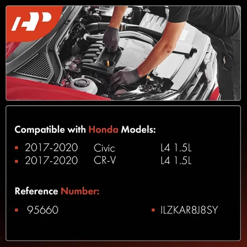 Vista 2 de A-Premium Iridium Platinum Bujías compatibles con Honda CR-V CRV 2017-2020, Civic 2017-2020, 1.5L, paquete de 4