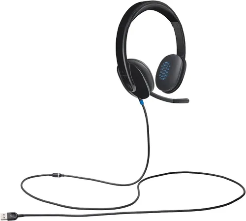 Vista 5 de Logitech Auriculares HD H540, sobre la cabeza, negro (981-000510)