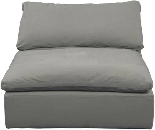 Vista 3 de Sunset Trading Puff Silla sin brazos de tela de 44 pulgadas en gris