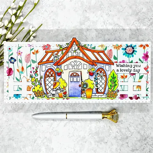 Vista 5 de Juego de sellos y troqueles transparentes para hacer tarjetas, plantillas de corte para álbumes de recortes, álbumes de fotos, papel decorativo