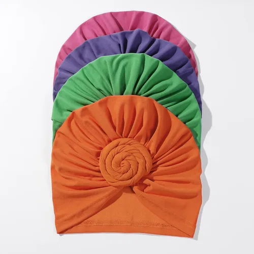 Vista 7 de Stretch Turban Hats for Women - African Knot Headwraps Soft Pre Tied Bonnet Hair wrap Pretied for Black Women