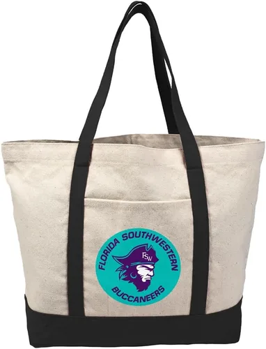 Vista 412 de Campus Lab Bolsa de lona con logotipo primario colegiado con bolsillo externo, bolsa de hombro reutilizable para ir de compras, playa Águilas A&m