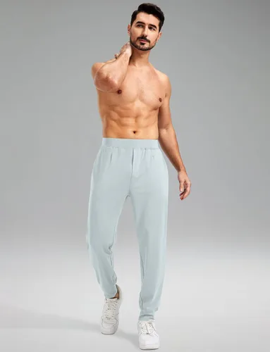 Vista 6 de Pantalones deportivos para hombre con bolsillos con cremallera, pantalones deportivos elásticos para entrenamiento, gimnasio, golf, correr, casual