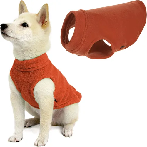 Vista 40 de Gooby - Chaleco de Vellón Elástico, Chaleco de Vellón Tipo Pullover Chaqueta Suéter para Perros, Azul Argyle, Extra Pequeño