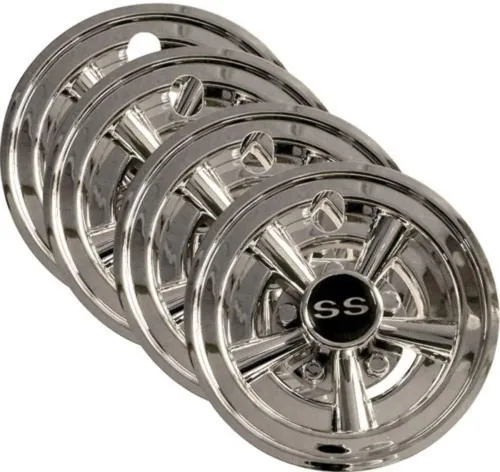 Vista 2 de gpd 4 x 8 cubiertas cromadas para ruedas de carrito de golf EZGO, Club Car, Yamaha Carts