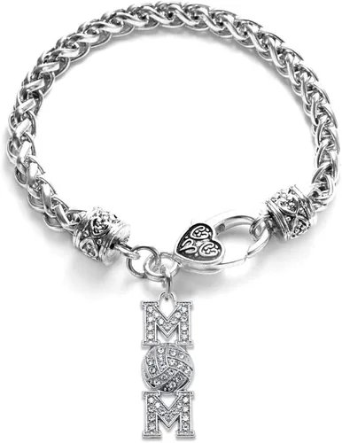 Vista 58 de Inspired Silver - Pulsera de plata con dije personalizado y circonitas cúbicas.