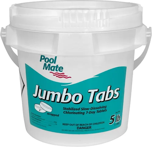 Vista 17 de Pool Mate Piscina todo en 1 de 4 libras con pestañas de cloro de 3 pulgadas, tabletas de cloro de 3 pulgadas, desinfectante, clarificador, inhibidor