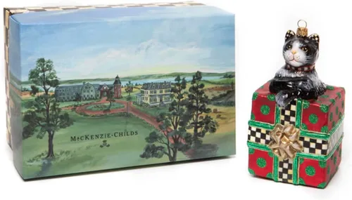 Vista 2 de MacKenzie-Childs Adorno de cristal - Alley Cat Holiday