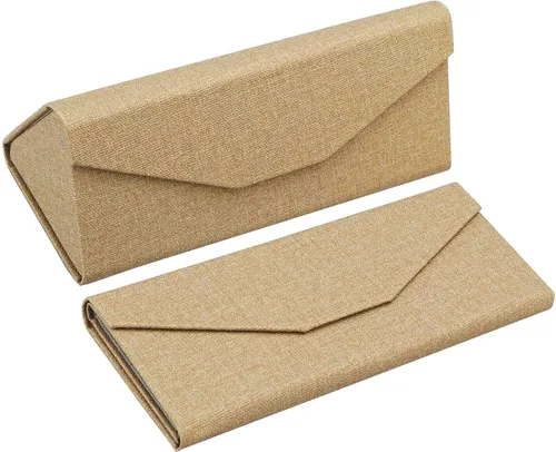 Vista 8 de VisionGlobal Paquete de 2 fundas rígidas para lentes con diseño plegable, funda portátil para gafas de sol para protección de lentes, ligera