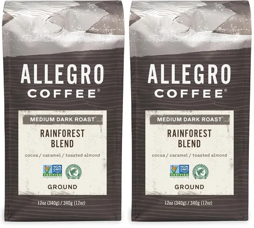 Vista 13 de Allegro Coffee Rainforest Blend Café molido, caramelo, 12 onzas