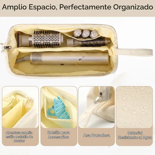 Vista 3 de Bolsa de viaje para herramientas para el cabello, compatible con Dyson Shark Flexstyle portátil, secador de pelo, alisadores, rizadores y accesorios