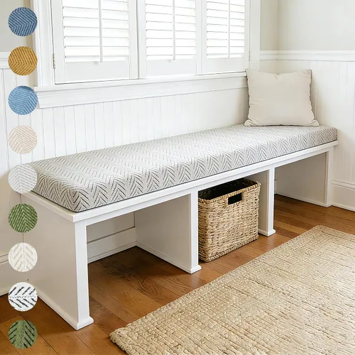 Vista 12 de Cojín personalizado para ventana de bahía, cojín de asiento de ventana, cojín de asiento personalizado para alféizar de ventana, cojines de espuma