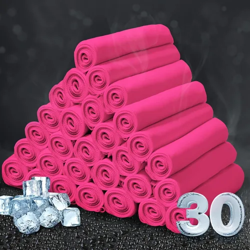 Vista 37 de Honoson Toalla de enfriamiento a granel – Toallas frescas para cuello y cara, microfibra transpirable y deportiva para gimnasio, yoga, viajes