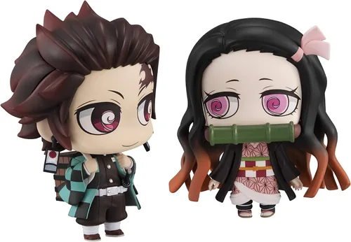 Vista 3 de Chimi Mega Buddy Series! Kimetsu no Yaiba Tanjirou Kamado & Nezuko Nakayoshi Kyoudai Set