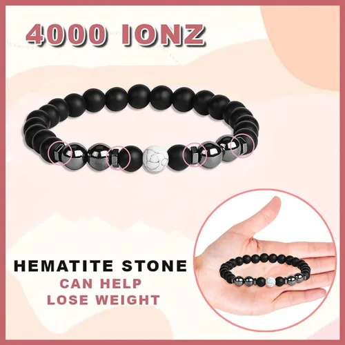 Vista 5 de Tobillera de obsidiana negra para mujeres y hombres, pulsera adelgazante de chakras, pulsera antihinchazón, ajustable, piedra curativa, regalo