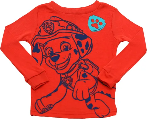 Vista 4 de Nickelodeon Paw Patrol Baby Shark Blue's Clues & You - Conjunto de pijama de algodón ajustado de 4 piezas