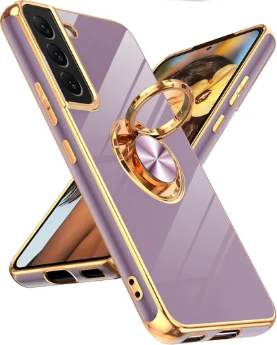 Vista 25 de LeYi Funda para teléfono Galaxy A12: con protector de pantalla de vidrio templado [paquete de 2] Soporte de anillo giratorio de 360°, soporte Rosa