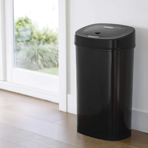 Vista 7 de NINESTARS, cesto para basura automático, sin necesidad de tocar, con sensor de movimiento Negro