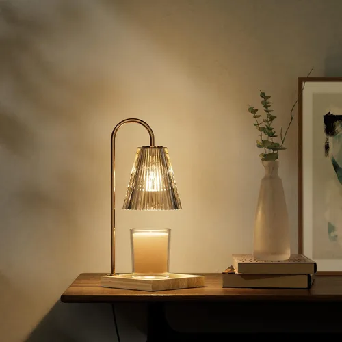 Vista 7 de Lámpara calentadora de velas, lámpara regulable con temporizador, regalos para mamá, calentador eléctrico de lámpara de vela con 2 bombillas