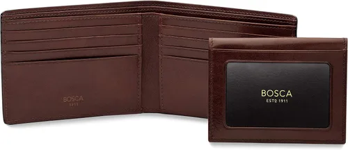 Vista 5 de Bosca Cartera de piel de crédito para hombre con pasaporte de identificación