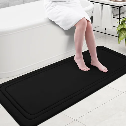Vista 70 de Grandaily Alfombra de Baño de Espuma Viscoelástica 24x16, Ultra Suave, Antideslizante y Absorbente, Alfombras de Baño Lavables a Máquina y Secables