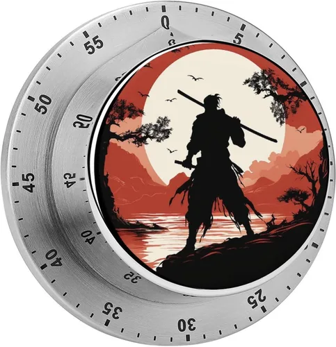 Vista 12 de African Woman Kitchen Timer 60 Minute Visual Wind Up Timer Indoor Mechanical Timers with Magnetic Base Stainless Steel Timers for Home Cooking Time