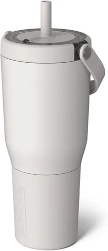 Vista 33 de BrüMate Resa - Vaso de viaje 100% a prueba de fugas de 25 onzas con asa y pajilla, popote SoftSip flexible, funda de silicona para mayor