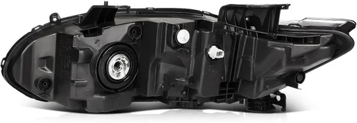 Vista 6 de Conjunto de faro delantero derecho lente transparente carcasa negra