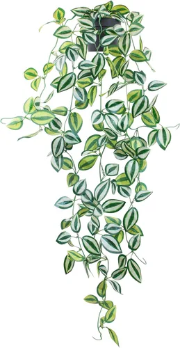 Vista 9 de LOYWREE Plantas Artificiales de 35.4 Pulgadas en Maceta Negra Plantas Colgantes Falsas Realistas en Maceta con Hiedra Artificial y Pothos - Ideal