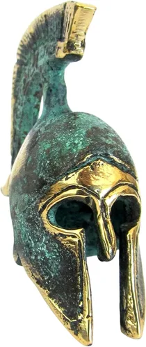 Vista 2 de IconsGr Museo de Bronce Griego Antiguo Réplica del Casco de Oficial Espartano (387)