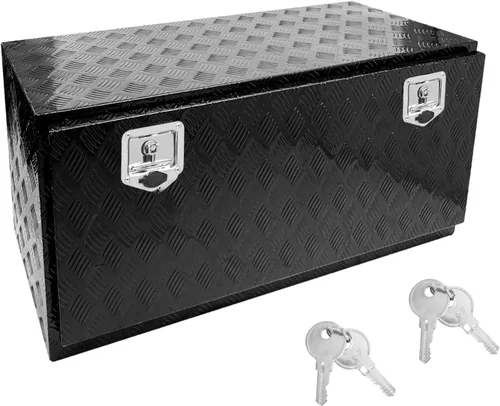 Vista 13 de Caja de herramientas de 24 pulgadas, caja plana para camioneta, organizador de almacenamiento para RV, caja de herramientas para camión con asa