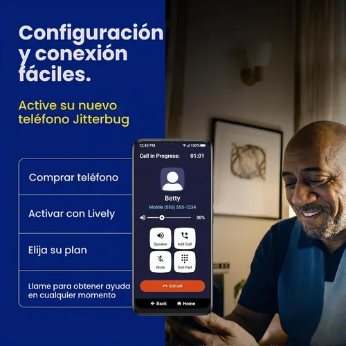 Vista 5 de LIVELY Smartphone Jitterbug para personas mayores, no necesita SIM, Smart5