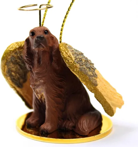 Vista 18 de Conversation Concepts Adorno navideño: Chihuahua, pelo largo 19-Dorado