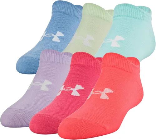 Vista 31 de Under Armour Calcetines ligeros invisibles Essential 2.0 para niños (paquete de 6)