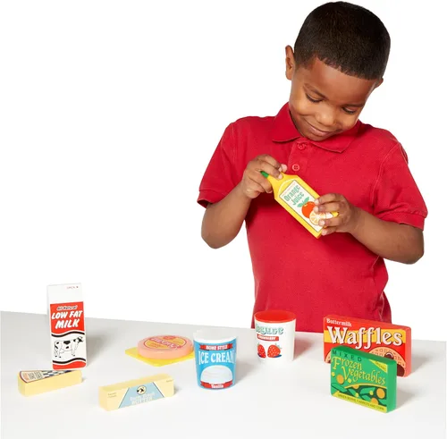 Vista 8 de Melissa & Doug, conjunto de alimentos de nevera, Anaranjado