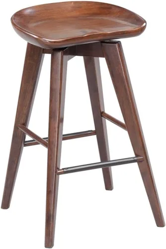 Vista 10 de Boraam Bali Taburete de bar giratorio sin respaldo - Madera de otoño