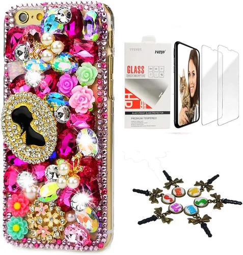 Vista 16 de Bling Case SSiPCDwSPSeries-20 - Funda con tapa y cristales brillantes, diseño 3D hecho a mano