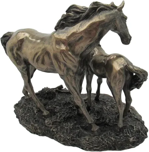 Vista 7 de Escultura de bronce, yegua y potro