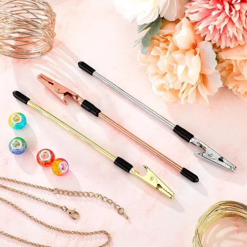 Vista 4 de 3 piezas de pulsera herramienta de joyería ayudante pulsera de mano ayudante equipo de fijación y gancho para joyería pulsera collar reloj cierres