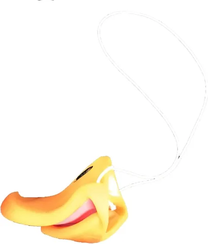 Vista 4 de NOVELTY GIANT WWW.NOVELTYGIANT.COM Duck Bill Beak Nose Máscara de plástico suave para disfraz de color amarillo