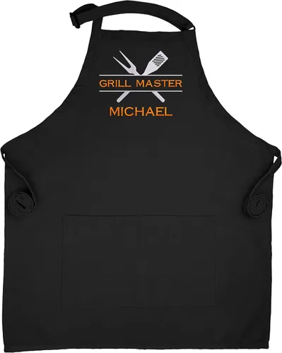 Vista 5 de Grill Master Custom Apron With Pockets Embroidered BBQ Apron For Men