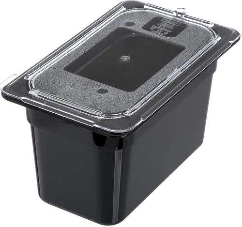 Vista 5 de Carlisle FoodService Products 3068203 StorPlus - Sartén para alimentos de cuarto tamaño, policarbonato, 6 pulgadas de profundidad, color negro