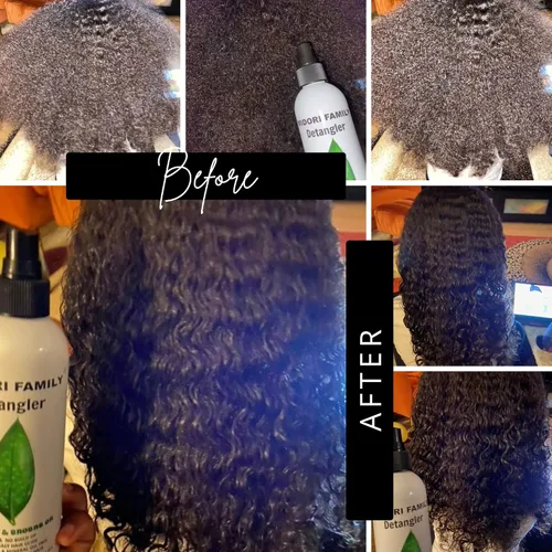 Vista 2 de Midori Family Spray acondicionador desenredante sin enjuague con coco orgánico, baobab y romero