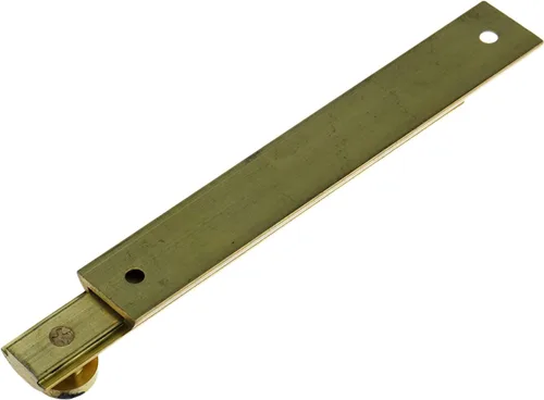 Vista 4 de Perno de superficie de latón macizo dorado de 4 pulgadas con tornillos