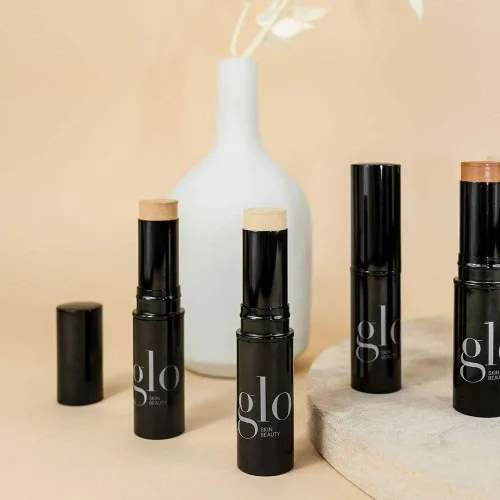 Vista 5 de Glo Skin Beauty Base mineral HD en barra – Corrector de maquillaje infundido con ácido hialurónico – Cobertura construible, contorno e iluminador