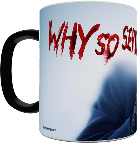 Vista 3 de Morphing Mugs DC Comics - Batman: The Dark Knight - Joker - Why So Serious - Taza de cerámica sensible al calor que cambia de color de 11 onzas