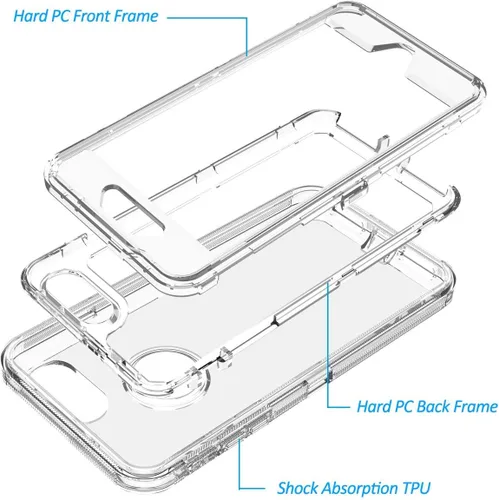 Vista 9 de ORIbox - Funda compatible con iPhone 7 Plus, compatible con iPhone 8 Plus, resistente a prueba de golpes, anticaída, funda transparente